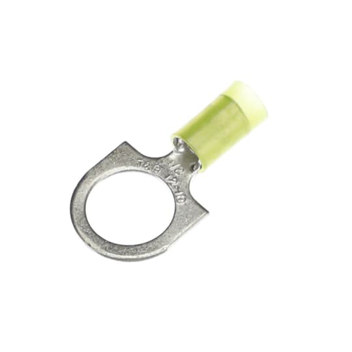 INS NYL RNG TERM 12-10 BOLT 1/2 YEL