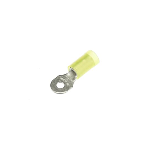 Product image for Thomas & Betts RC333 12 to 10 AWG #6 Stud Yellow Nylon Insulation Ring Terminal