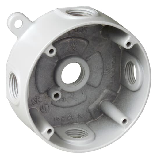 RND OUTL BX 17CU HUB 1/2IN WHT 13PK