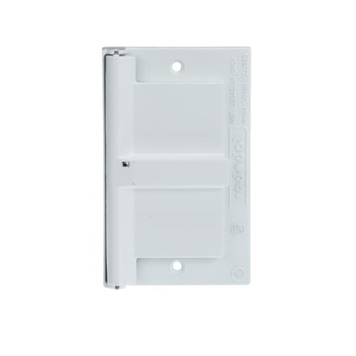 GFCI RECPT COVER HORIZONTAL WHITE