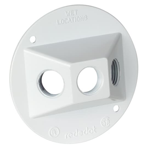 COVER ROUND 3-HOLE WHT