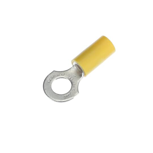 Product image for Thomas & Betts RC717 Vinyl-Insulated Ring Terminal - #12-10, 1/4"bolt (500/Pkg)