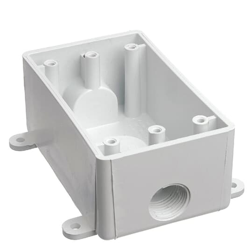 Product image for ABB E381DWR SGL-GANG WP T-BX 16.5CU