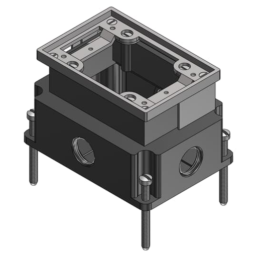 Product image for ABB 641 AL 1-G FLUSH FLR-BX HUB1IN