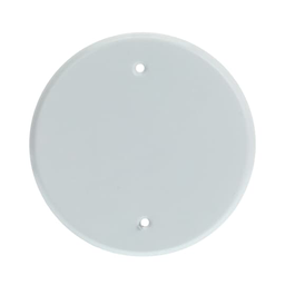 Red-Dot CCRB 5" Round Blank Cover, Gasket & Screws, 3-1/2" on Center Mounting Holes (Not Raintight) - White
