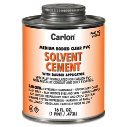 Carlon VC9962 PVC Medium-Bodied Clear Cement, 1-Quart