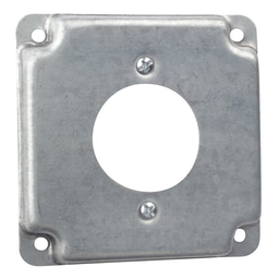 Steel City RS-15 4" Square Surface Cover, 1-3/4" 30A Twist-Lock Receptacle, 1/2" Deep, Steel
