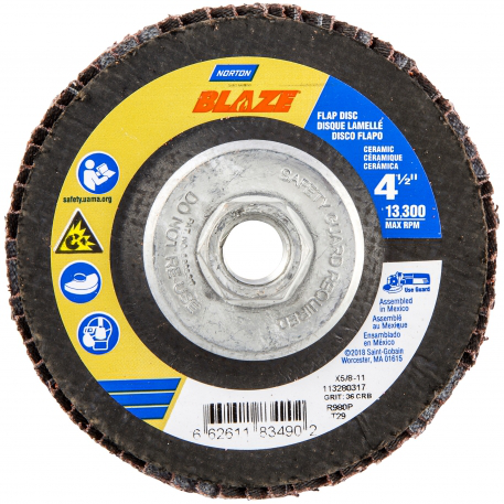 4-1/2" X 5/8" BLAZE 36 GRIT FLAP