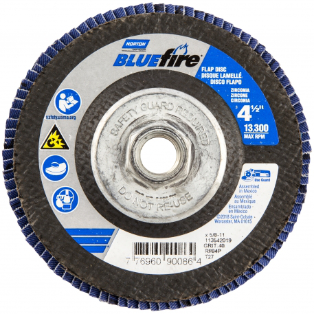 4-1/2" 60 GRIT TYPE 27 FLAP DISC