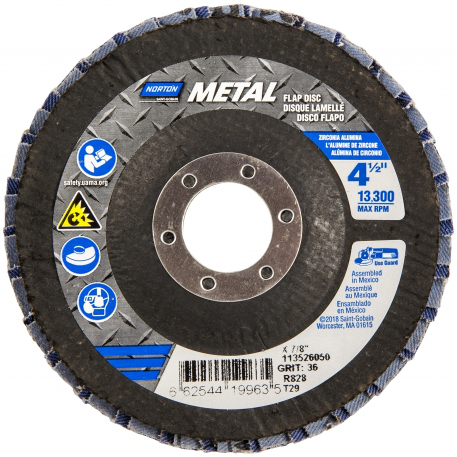 4-1/2" X 7/8" 40 GRIT FLAP DISC