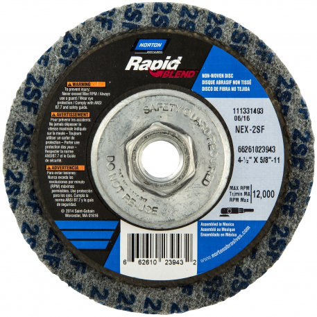 4-1/2" X 5/8-11 RAPIC FINISH