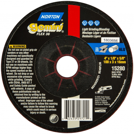 4-1/2 X 1/8 X 7/8 CUT OFF WHEEL