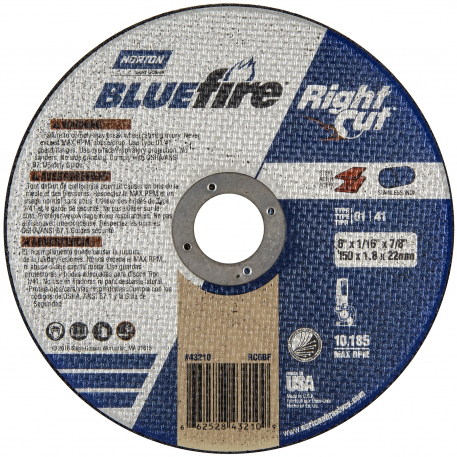 6"X 1/16"X 7/8" BLUE FIRE