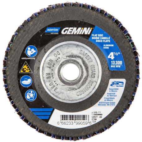 6" X 5/8-11 60 GRIT NEON FLAP
