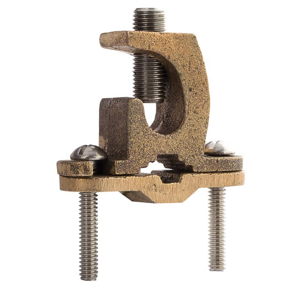 NSI GLC-140DB 1/2 to 1 Inch 8 to 4/0 AWG Stranded Silicon Bronze Heavy Duty Direct Burial Lay-In Ground Clamp NSI GLC-140DB 1/2 to 1 Inch 8 to 4/0 AWG Stranded Silicon Bronze Heavy Duty Direct Burial Lay-In Ground Clamp