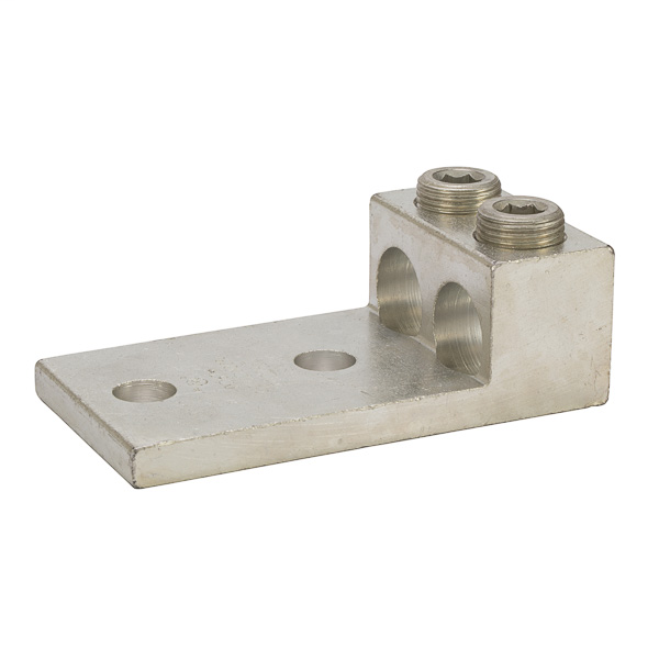 NSI 2-600L2 1/2 Inch 2 AWG to 600 MCM Aluminum 2-Port 2-Hole Panelboard Lug NSI 2-600L2 1/2 Inch 2 AWG to 600 MCM Aluminum 2-Port 2-Hole Panelboard Lug