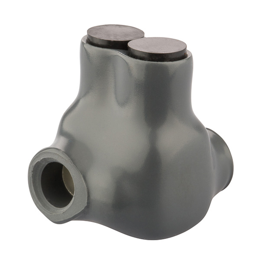 Product image for NSI ITOG-6 14 to 6 AWG Gray Plastisol 2-Port Offset Insulated Multi-Cable Tap Connector