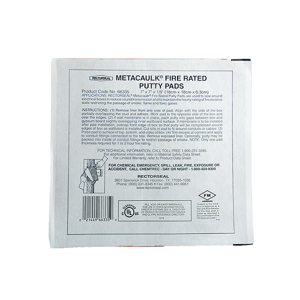 Metacaulk 7" x 7" x 1/8" Putty Pad
