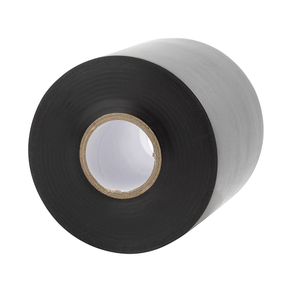 Product image for NSI EWPP104100 100 Foot x 4 x 0.01 Inch Black PVC Heavy Duty Pipe Wrap