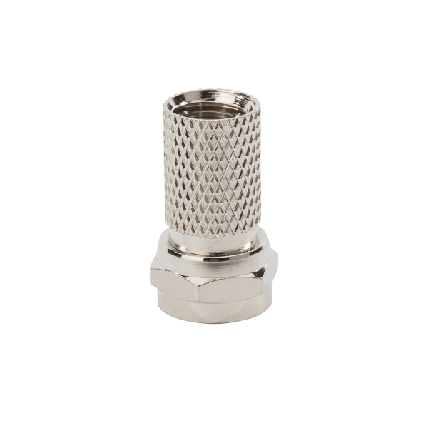 NSI FC6T Nickel Plated Brass Standard Shield RG6/U Cable Twist-On F-Connector NSI FC6T Nickel Plated Brass Standard Shield RG6/U Cable Twist-On F-Connector