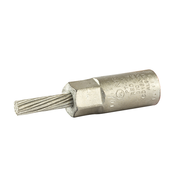 Product image for NSI PT3/0 3/0 AWG Red Tinned Aluminum 1-Conductor Stranded Bi-Metallic Pin Terminal