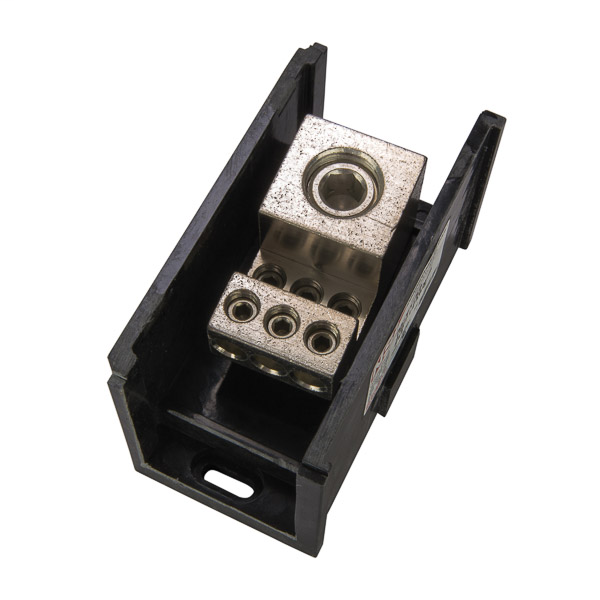 NSI AL-V1-K6 250 to 1000 MCM Line 14 to 2/0 AWG Load 7-Terminal Black Aluminum Single Primary Power Distribution Block NSI AL-V1-K6 250 to 1000 MCM Line 14 to 2/0 AWG Load 7-Terminal Black Aluminum Single Primary Power Distribution Block