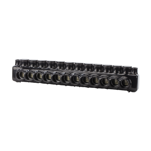 Product image for NSI IPLMD750-12 250 to 750 MCM Black Plastisol 12-Port 2-Side Entry Insulated Multi-Cable Connector