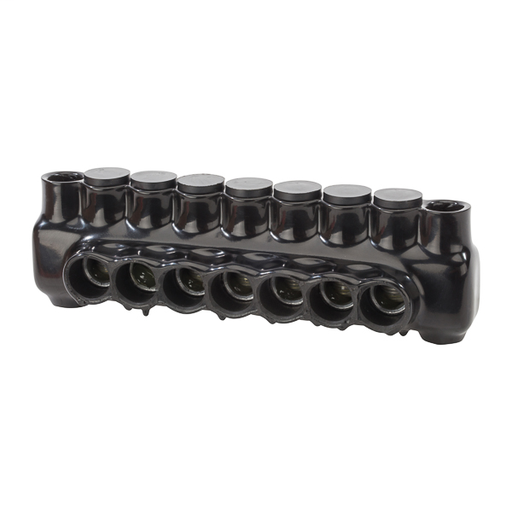 Product image for NSI IPLMD500-7 4 AWG to 500 MCM Black Plastisol 7-Port 2-Side Entry Insulated Multi-Cable Connector