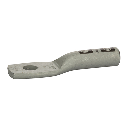 Product image for NSI AL6-14 1/4 Inch 6 AWG Gray Aluminum Standard Barrel 1-Hole Compression Lug