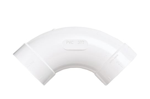 Broan CF377 2 Inch 90 Degrees White PVC Long Sweep Elbow Product image for Broan CF377 2 Inch 90 Degrees White PVC Long Sweep Elbow