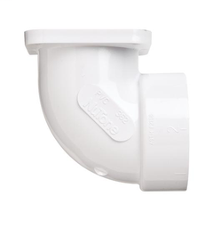 Broan CF362 90 Degrees PVC Flanged Central Vacuum System Standard Elbow