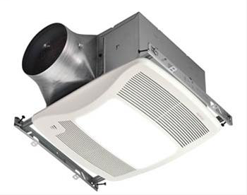 ULTRA GREEN™ Series Humidity Sensing 110 CFM Ventilation Fan with Light, and white grille, Recognized as ENERGY STAR® Most Efficient 2018