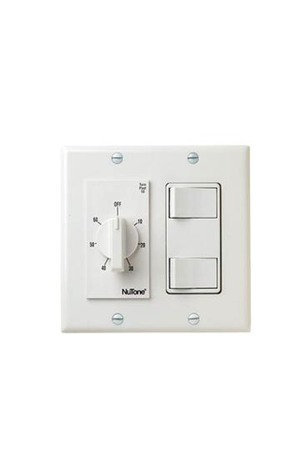 Timed Wall Control in White; Ventilation Fans