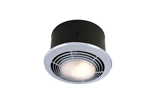 Product image for Broan 9093WH 110 CFM 3.5 Sones 1500 W 15-3/8 Inch White Enamel Round Grille Ventilation Fan/Heater with Lamp