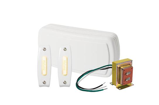 BK125LWH - Builder Chimes Kit with Two Lighted Pushbuttons