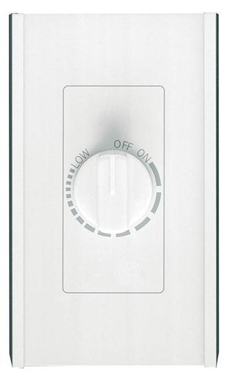Variable Speed Wall Control in White; Ventilation Fans
