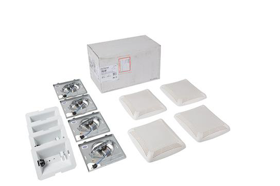 Finish Pack: 50 CFM 2.5 Sones Fan/Light with Transparent Polymeric Lens and Resin Grille; 100-watt Incandescent Lighting