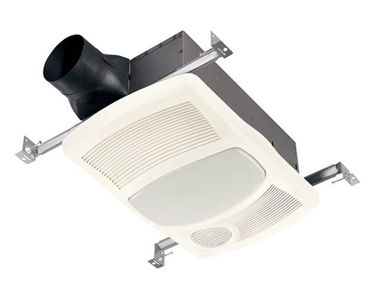 Heater/Fan/Light, 1500W Heater, with 27W Fluorescent Light, 100 CFM; Ventilation Fans