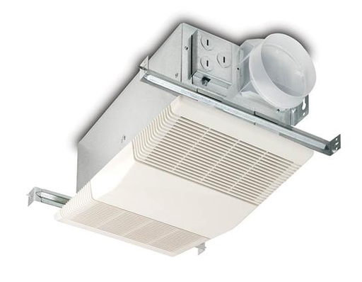 Product image for Broan 605RP 11.5 Amp 70 CFM 4 Sones 1300 W 9-7/8 x 16-1/4 x 1-3/4 Inch White Polymeric Grille Ventilation Fan/Heater