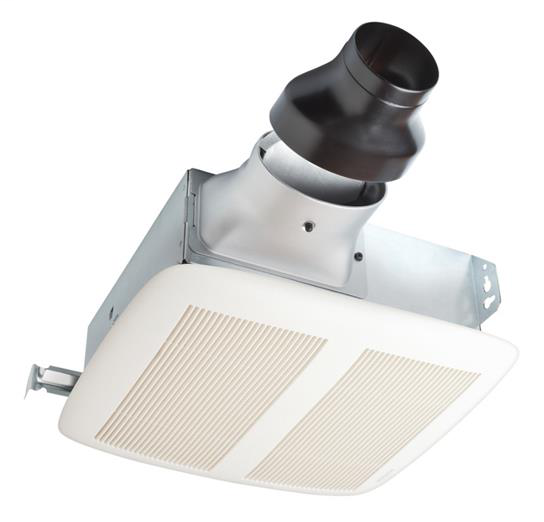 80 CFM LoProfile™ Ventilation Fan Project Finish Pack with White Grille