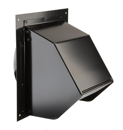 Wall Cap in Black; Ventilation Fans