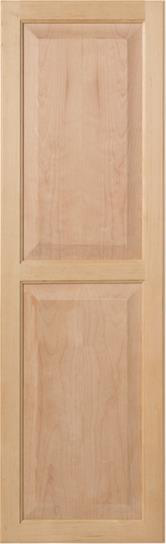 Unfinished Birch raised panel door for ironing center