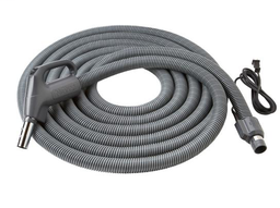 Broan CH515 30 Foot x 1-3/8 Inch Dark Gray Vinyl Central Vacuum System Crushproof Hose