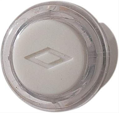 Lighted Round Pushbutton, 13/16 diameter in Clear/White