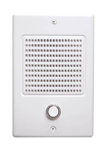 Door Speakers for Intercoms, 4-3/16w x 6-5/16h x 1-3/8d, projects 1-9/16” from surface in White