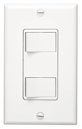 Multi-Function Wall Control in White; Ventilation Fans