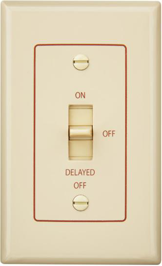 Fan/Light Control with off delay. 4 amps, 120V, Ivory
