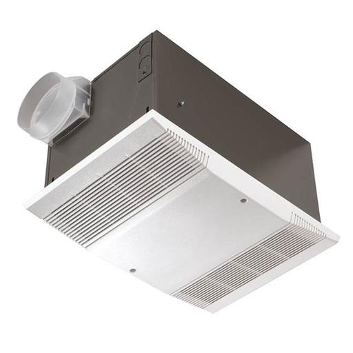 Product image for Broan 9905 120 Volt 70 CFM 4 Sones 1500 W 7-3/4 x 9-3/4 Inch White Polymeric Grille Ventilation Fan/Heater