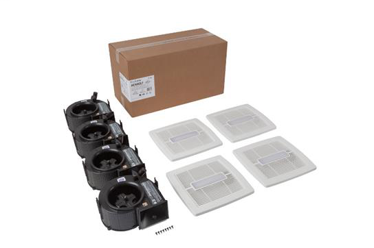 InVent Series 80 CFM 1.5 Sones LED Lighted Finish Pack with White Grille, ENERGY STAR® certified product