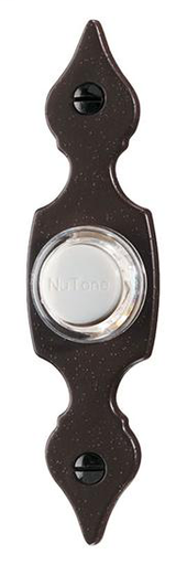 Lighted Flat Pushbutton, 7/8w x 3-9/16h in Oil-Rubbed Bronze